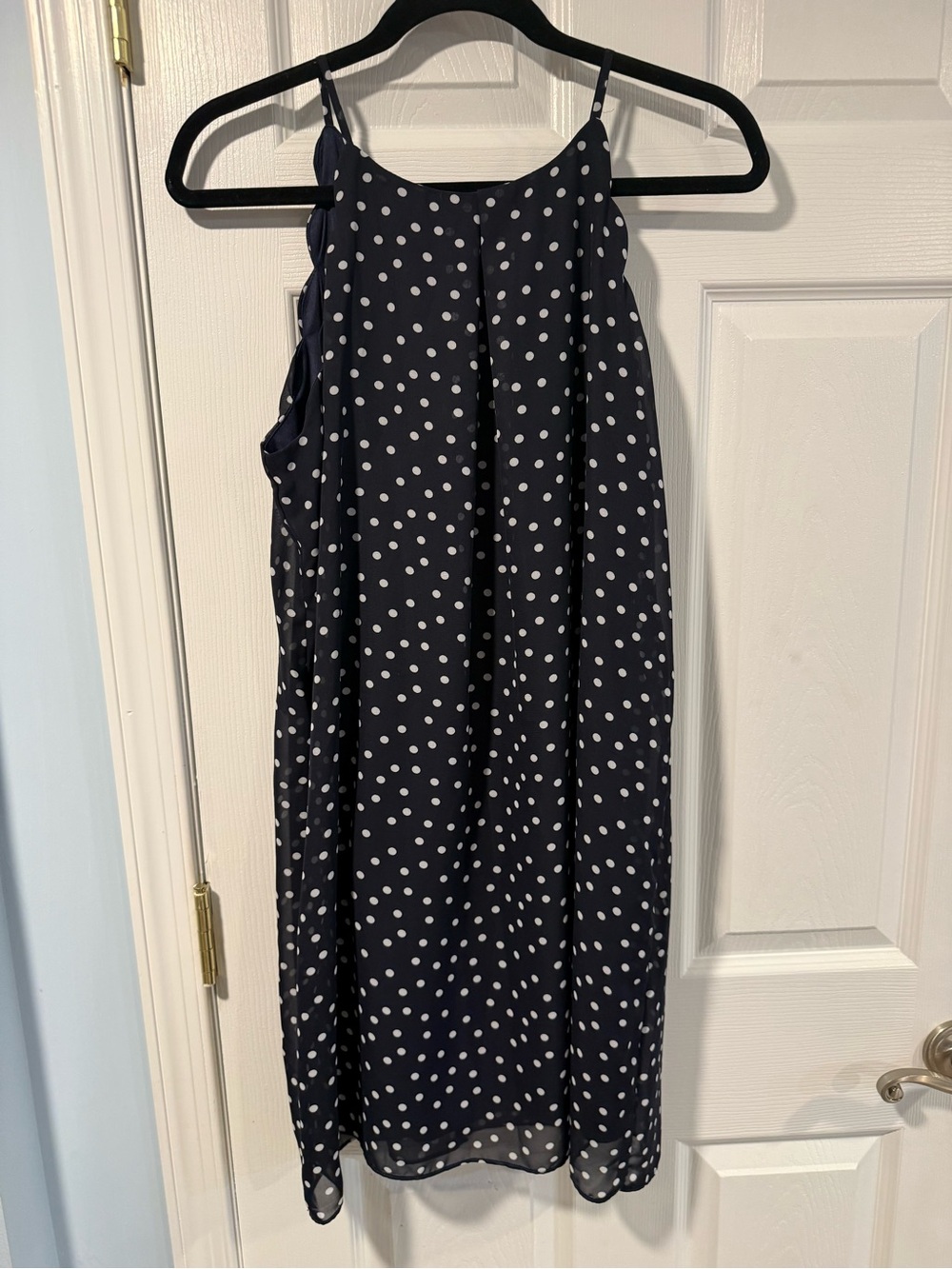 Black Polka Dot Spaghetti Strap Dress